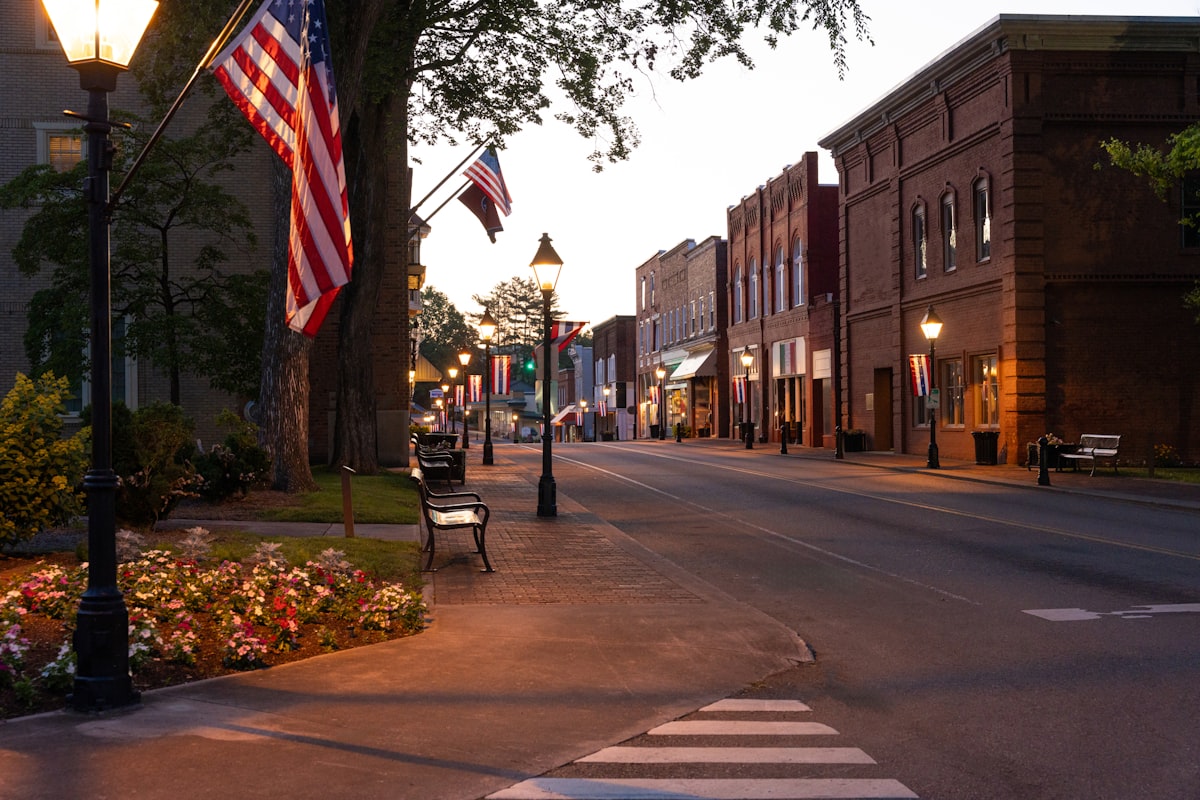 Small-town American Main Street